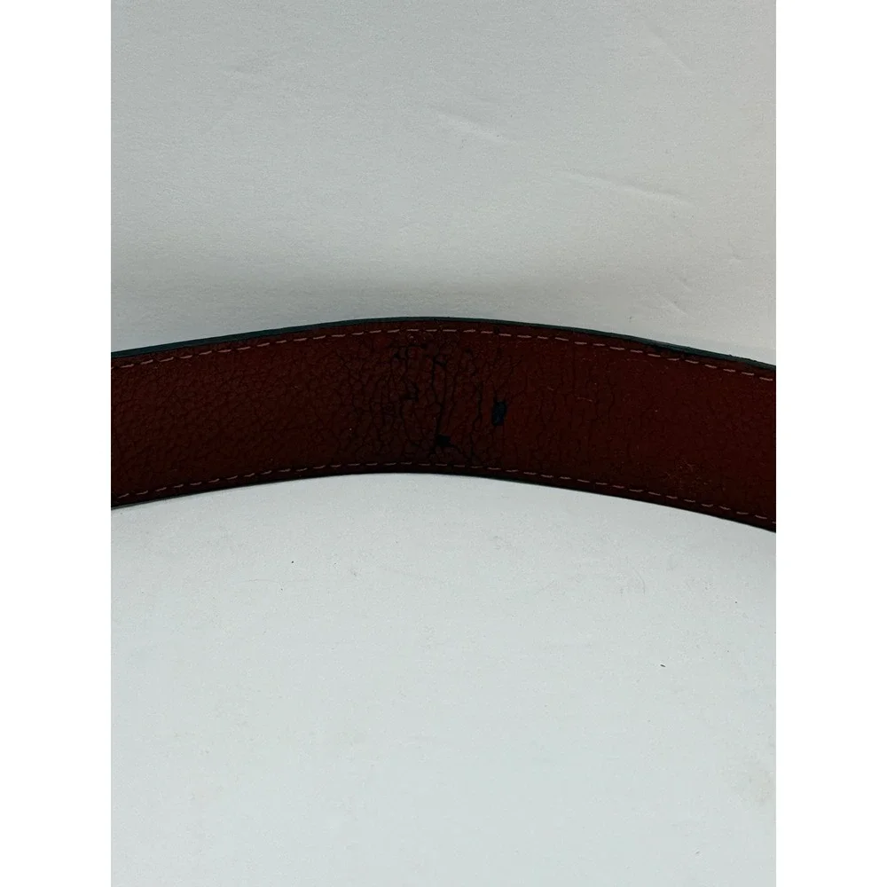 Jos. A. Bank Belt Size 34 Classic Dress Fine Italian Leather Brown Gold Buckle